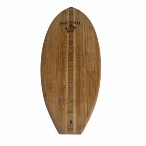Hawaii Bamboo Cutting Board - surfboard shaped